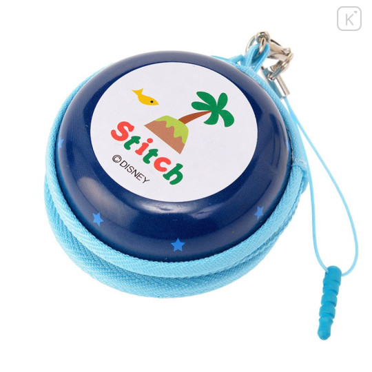 Japan Disney Store Zipper Can Case Phone Plug Jack - Stitch - 3