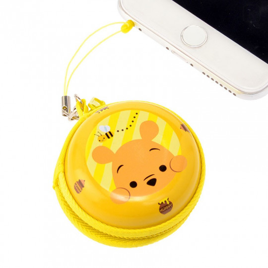 Japan Disney Store Zipper Can Case Phone Plug Jack - Pooh - 1