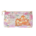 Japan Disney Store Spring Chip and Dale Zipper Stationary Makeup Pencil Bag - 1