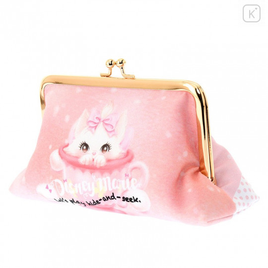 Japan Disney Store Aristocat Marie Cat Hide in Tea Cup Stationary Pen Case Makeup Cosmetic Bag Pouch - 2