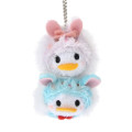Japan Disney Store Tsum Tsum Pair Plush Keychain - 2017 Easter Donald & Daisy - 2