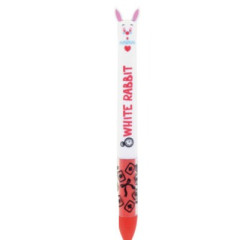 Japan Disney Two Color Mimi Pen - Alice in the Wonderland White Rabbit