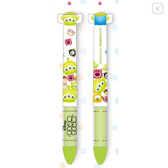 Japan Disney Tsum Tsum Two Color Mimi Pen - Toy Story Alien Little Green Men - 3