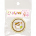 Japan San-X Washi Paper Masking Tape - Rilakkuma Bear Sakura White - 2