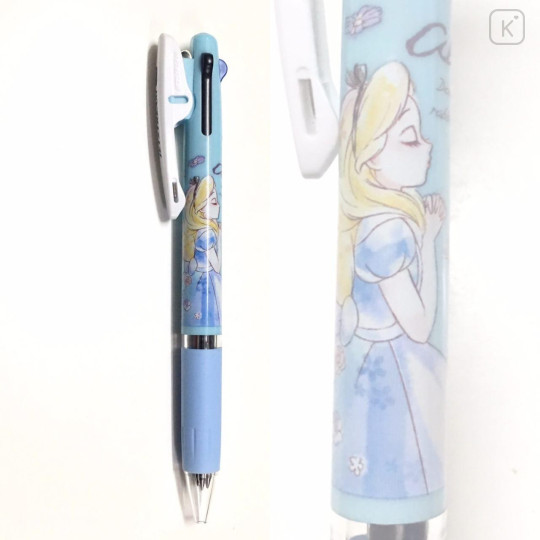 Japan Disney Jetstream 3 Color Multi Ballpoint Pen - Alice in the Wonderland Blue - 3