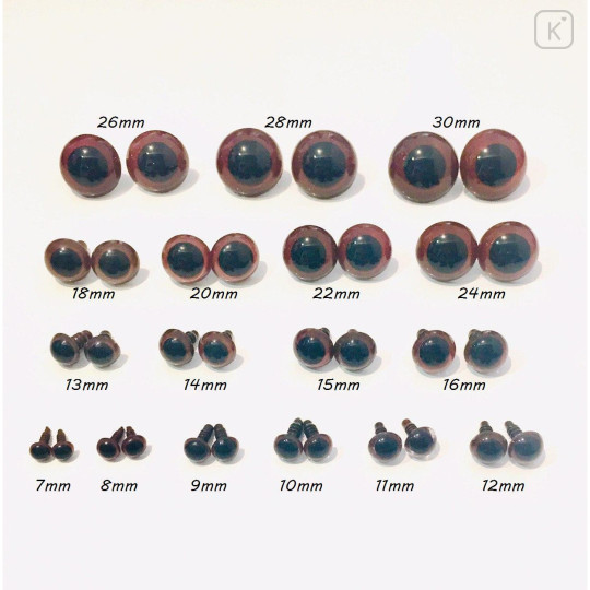 Brown Safety Eyes (Screw) - 24mm - 1