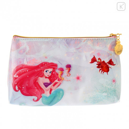 Japan Disney Store Watercolor Painting Pen Case Pencil Bag Pouch - Mermaid Ariel - 3