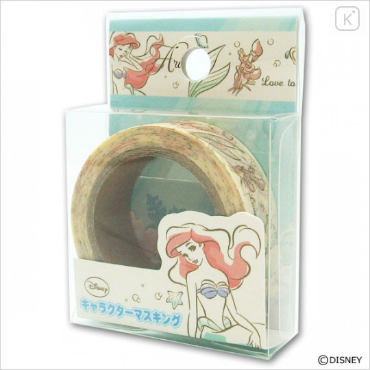 Japan Disney Washi Paper Masking Tape - Princess Mermaid Ariel & Friends - 2