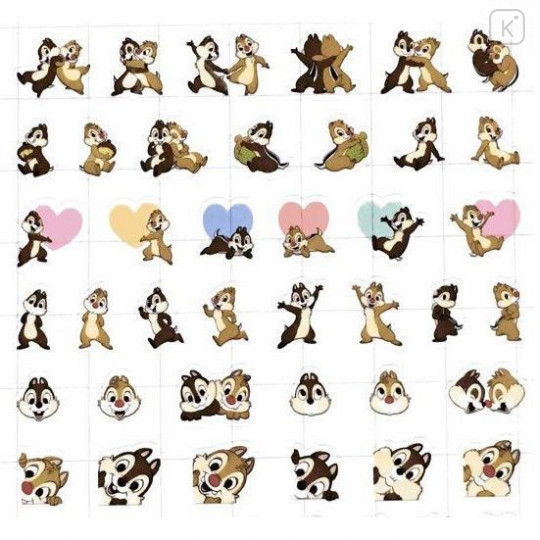 Japan Disney Sticker - Chip & Dale Petit Seal - 1