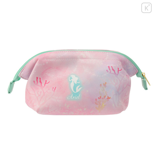 Japan Disney Store Pouch Makeup Bag Pencil Case - Little Mermaid Ariel & Flounder (M) - 3