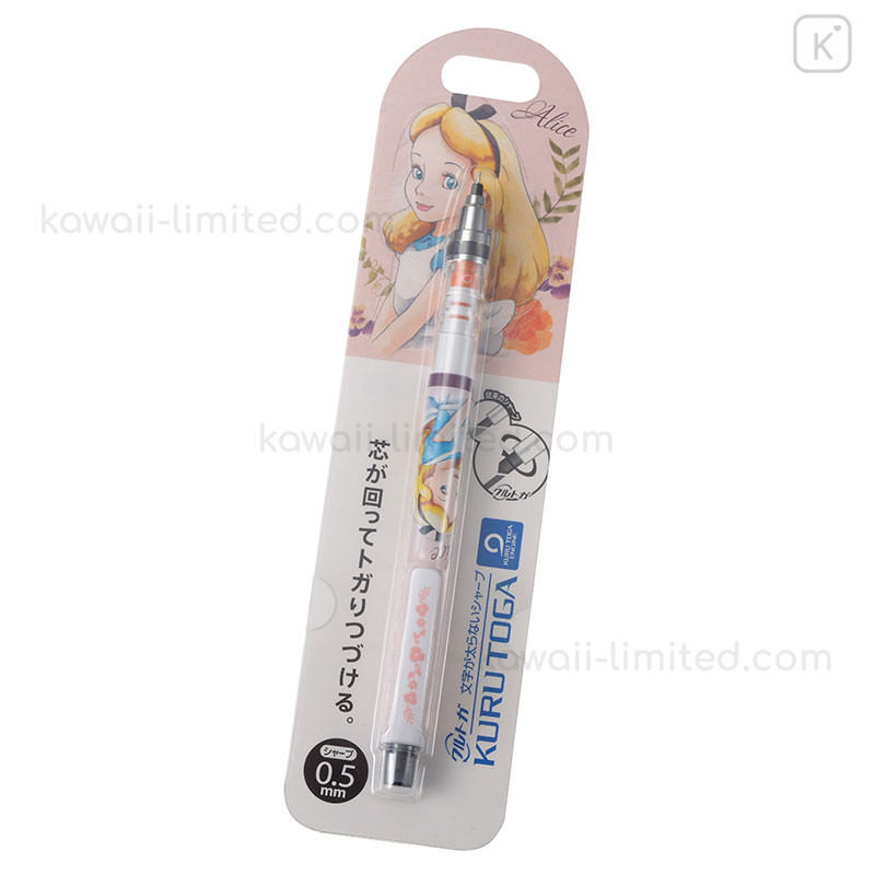 Japan Disney Uni Kuru Toga Auto Lead Rotation 0 5mm Mechanical Pencil Alice In The Wondeland Kawaii Limited