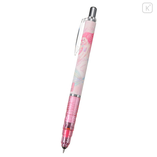 Japan Disney 0.5mm Mechanical Pencil Delgado - Ariel & Flander Pink Ribbon - 1