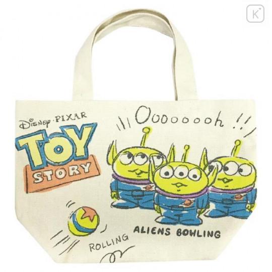 Japan Disney Linen Tote Bag - Toy Story Little Green Men Alien - 1