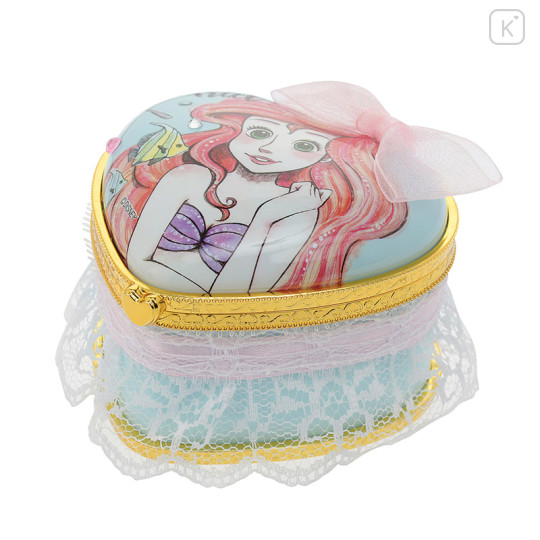 Japan Disney Store Notepad Memo Mirror Jewelry Box- Heart Little Mermaid Ariel - 3