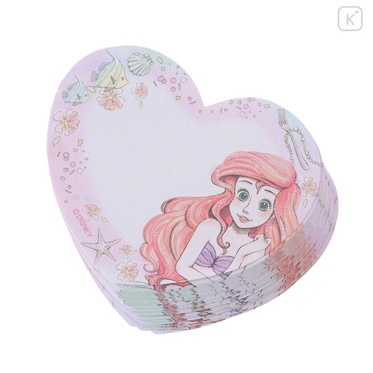 Japan Disney Store Notepad Memo Mirror Jewelry Box- Heart Little Mermaid Ariel - 5