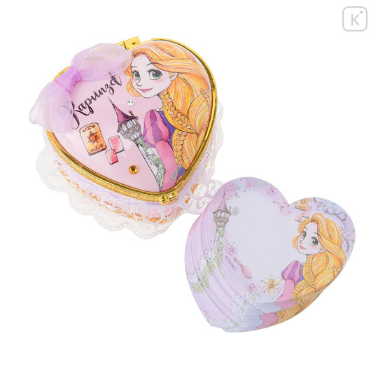 Japan Disney Store Notepad Memo Mirror Jewelry Box - Princess Heart Rapunzel - 1