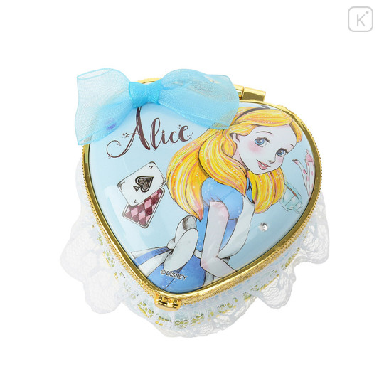 Japan Disney Store Notepad Memo Mirror Jewelry Box - Heart Alice in the Wonderland - 2