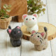 Japan Hamanaka Wool Needle Felting Kit - Cute Cats Buddy
