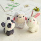 Japan Hamanaka Wool Needle Felting Kit - Cute Animal Buddy Panda Sheep Rabbit