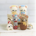 Japan Hamanaka Wool Needle Felting Kit - Baby Bear Siblings - 2