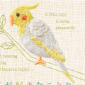 Japan Hamanaka Embroidery Iron-on Applique Patch - Bird Cockatiel - 1