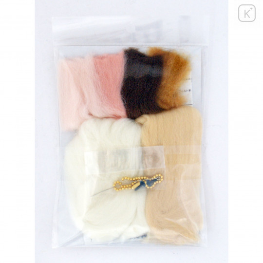 Japan Hamanaka Wool Needle Felting Kit - Orange Tabby Cat - 4