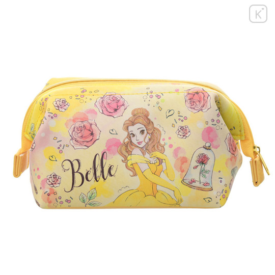 Japan Disney Pouch Makeup Bag Pencil Case - Beauty & the Beast Princess Belle (M) - 3