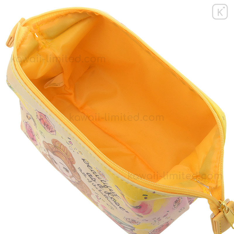 NEW NWT Disney Japan Beauty and the Beast pouch cosmetic newest case w/ tag. MAKE OFFER