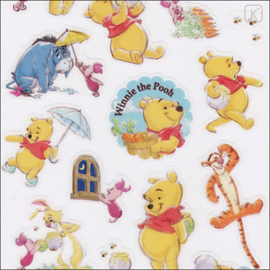 Japan Disney Sticker - Winnie the Pooh & Friends Tracing Sticker - 2