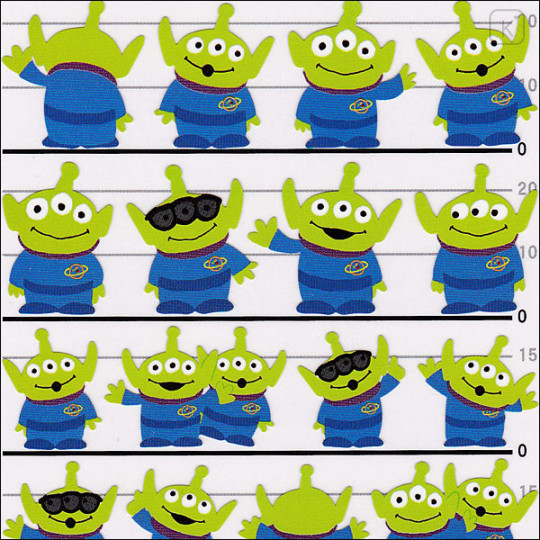 Japan Disney 4 Size Sticker - Toy Story Little Green Men Alien - 2