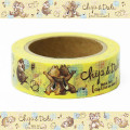 Japan Disney Washi Paper Masking Tape - Chip & Dale Yellow - 1