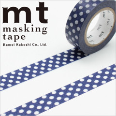 Japan MT Washi Masking Tape - Dot Blue Base