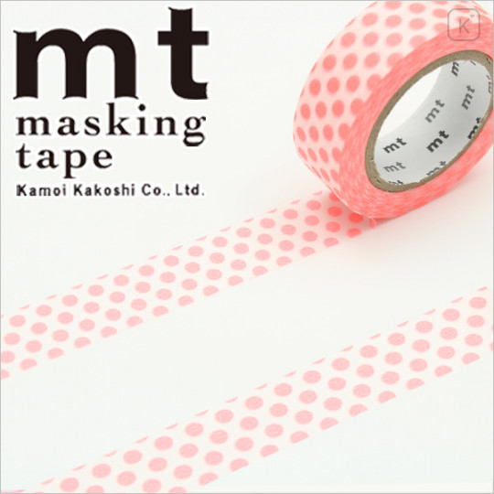 Japan MT Washi Masking Tape - Dot Sharp Pink - 1