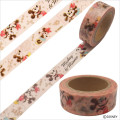 Japan Disney Washi Paper Masking Tape - Mickey & Minnie Mouse Love - 1