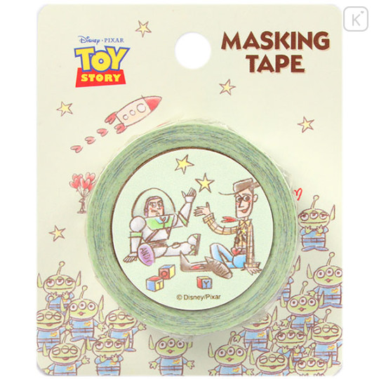 Japan Disney Washi Paper Masking Tape - Toy Story Woody & Buzz & Little Green Men Aliens - 1