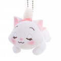 Japan Disney Store Medium Plush Keychain - Sleeping Marie Cat - 1