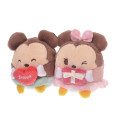 Japan Disney Store Ufufy Mini Plush (S) - Mickey & Minnie × Valentines 2018 - 3