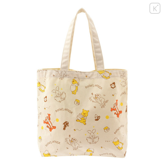 Japan Disney Store Cotton Tote Bag - Winnie the Pooh Bear & Friends - 1