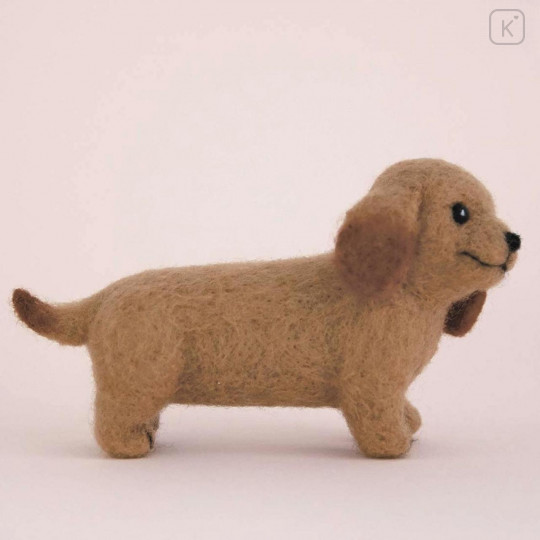 Japan Hamanaka Aclaine Needle Felting Kit - Miniature Dachshund Dog - 3