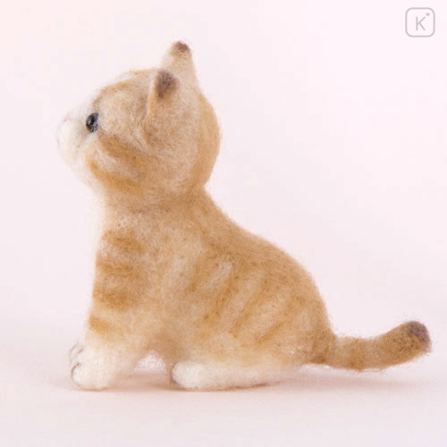 Japan Hamanaka Aclaine Needle Felting Kit - Tabby Kitty - 2