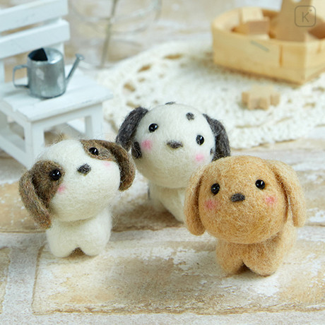 Japan Hamanaka Wool Needle Felting Kit - Cute Puppy Buddy | Kawaii Limited
