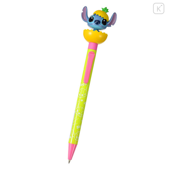 Japan Disney Store Ball Pen - Funny Stitch in Pineapple - 1
