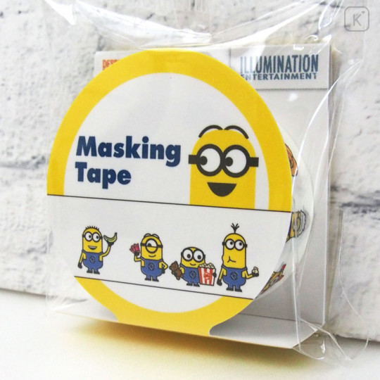 Japan Despicable Me Washi Paper Masking Tape - Minions White - 1