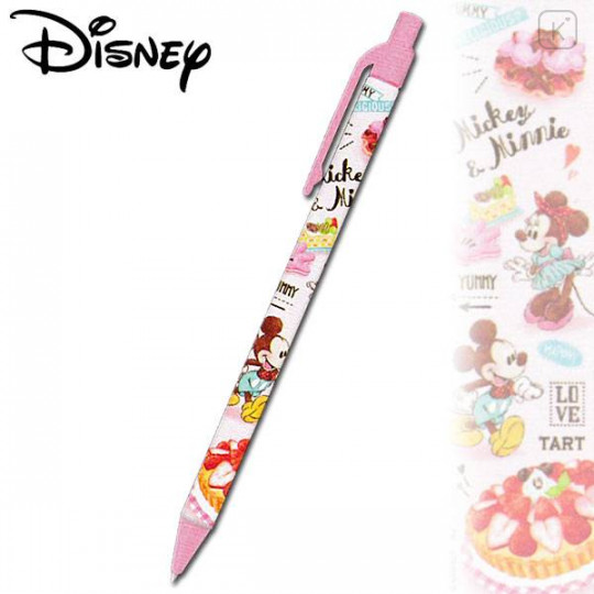 Japan Disney Mechanical Pencil - Mickey Mouse & Minnie Mouse Yummy Time - 1