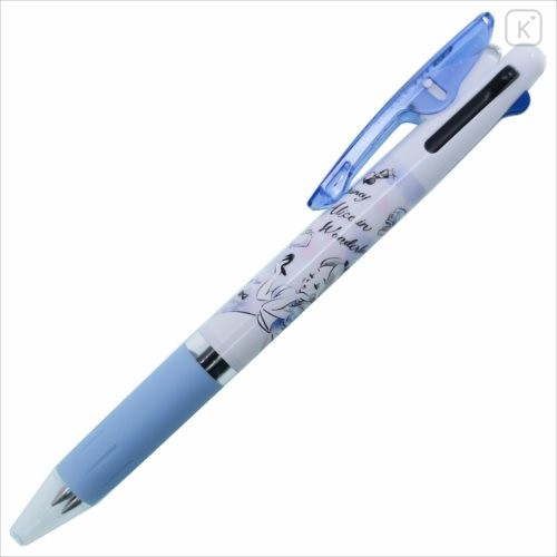 Japan Disney Jetstream 3 Color Multi Ballpoint Pen - Alice in the Wonderland White - 2