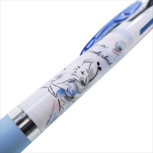 Japan Disney Jetstream 3 Color Multi Ball Pen - Alice in the Wonderland White - 3