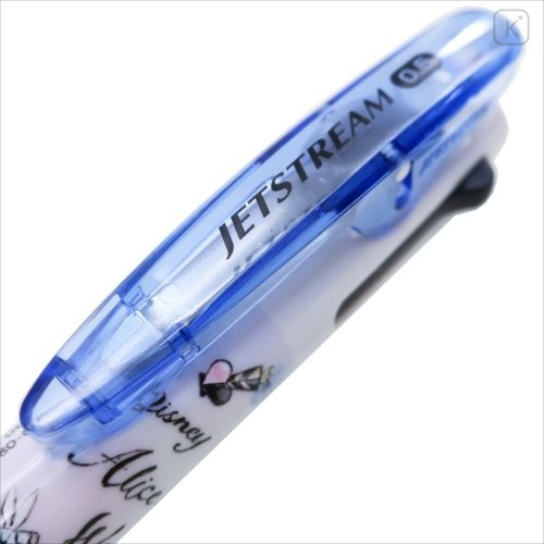 Japan Disney Jetstream 3 Color Multi Ballpoint Pen - Alice in the Wonderland White - 4