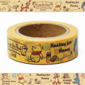 Japan Disney Washi Paper Masking Tape - Winnie the Pooh Yellow - 1