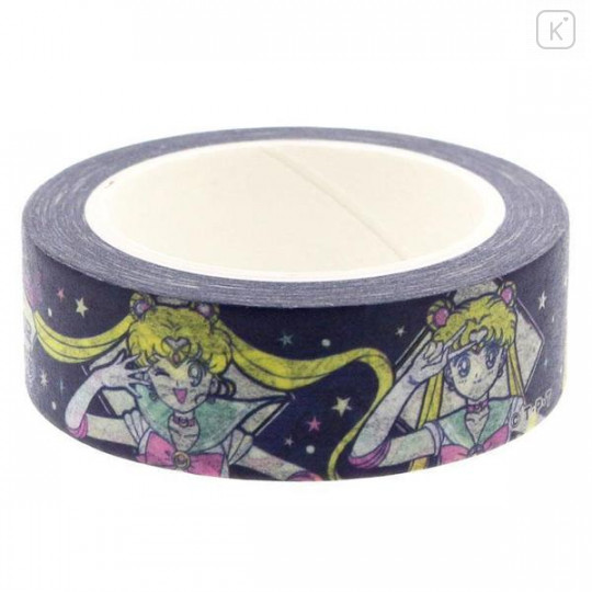Japan Sailor Moon Washi Paper Masking Tape - Navy Rabbit - 3