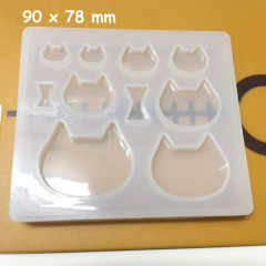 Clay / UV Resin Soft Mold - Cat Pendant Jewelry Earring